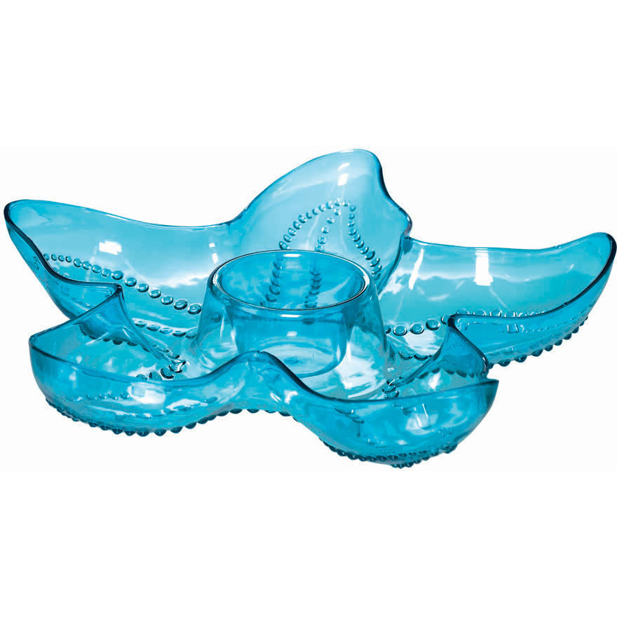Chip and Dip Starfish Tray - Blue