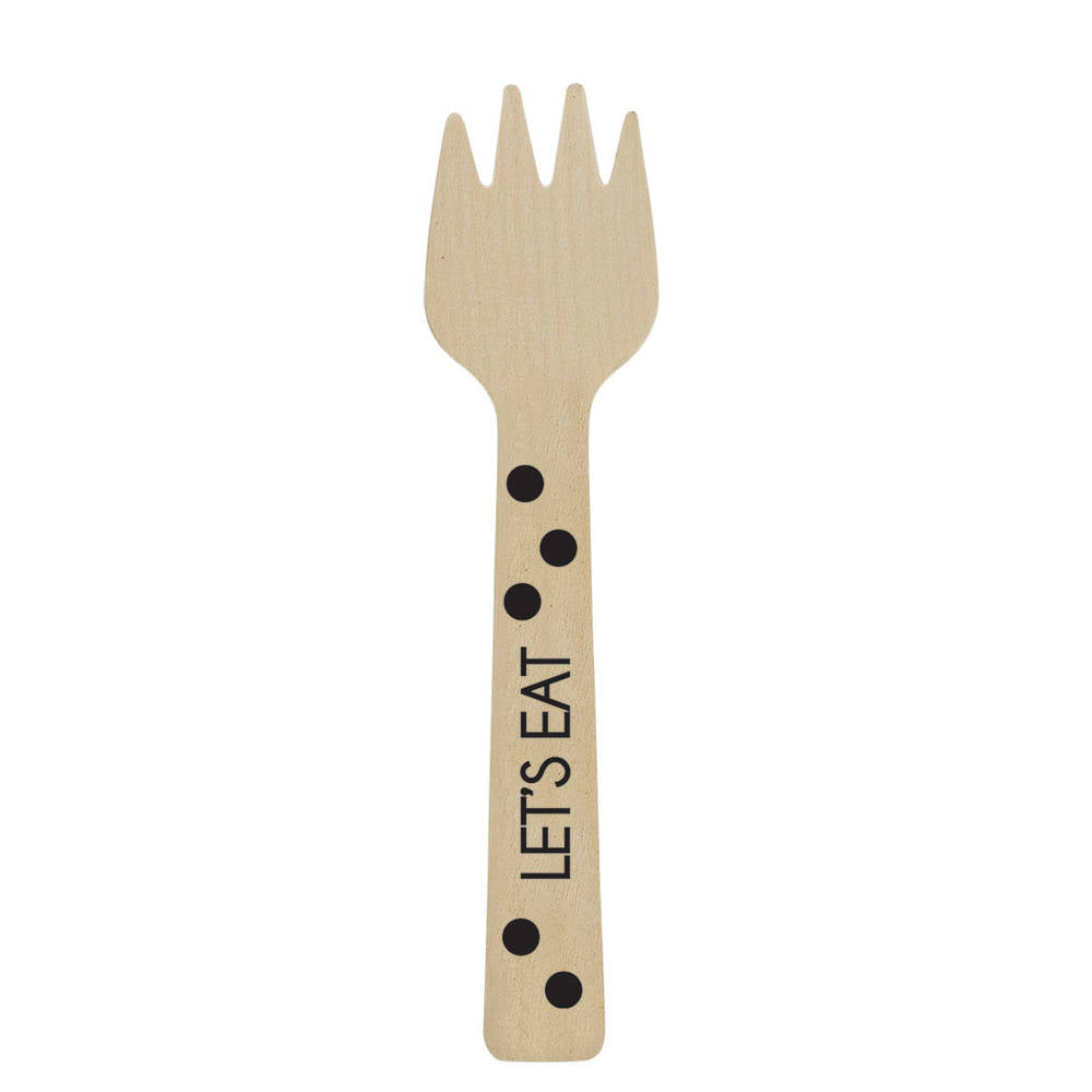 Black Mini Wooden Cocktail Fork (12ct)