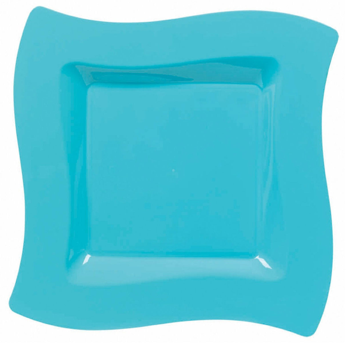 Caribbean Blue Wavy Banquet Plates
