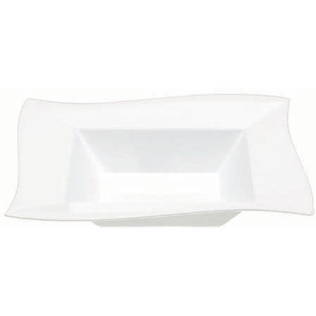 Wavy Square Bowl - WHite