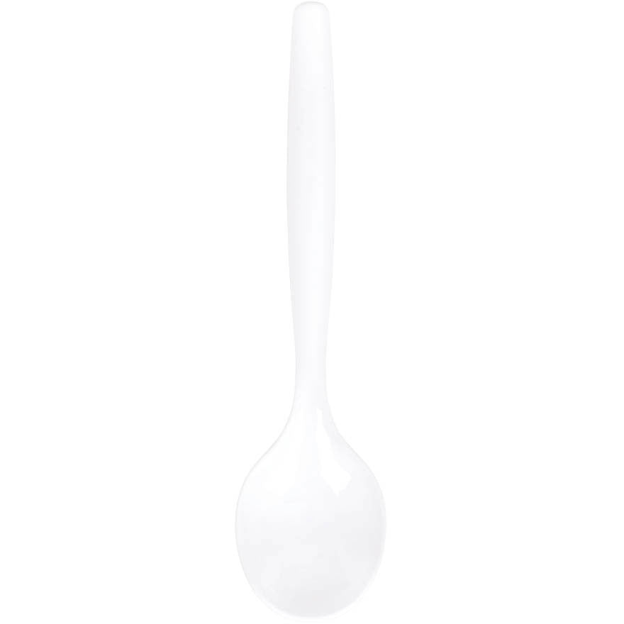 White Plastic Serving Spoon
