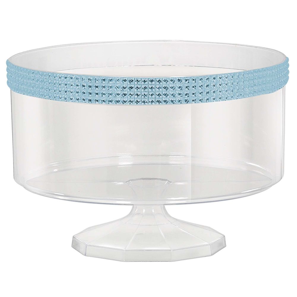 Large Trifle Container w/ Caribbean Blue Gems