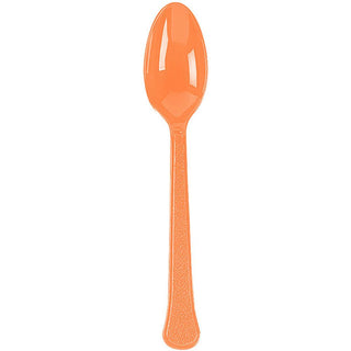 Orange Peel Big Party Pack Box Mid Weight Plastic Spoon 100 ct