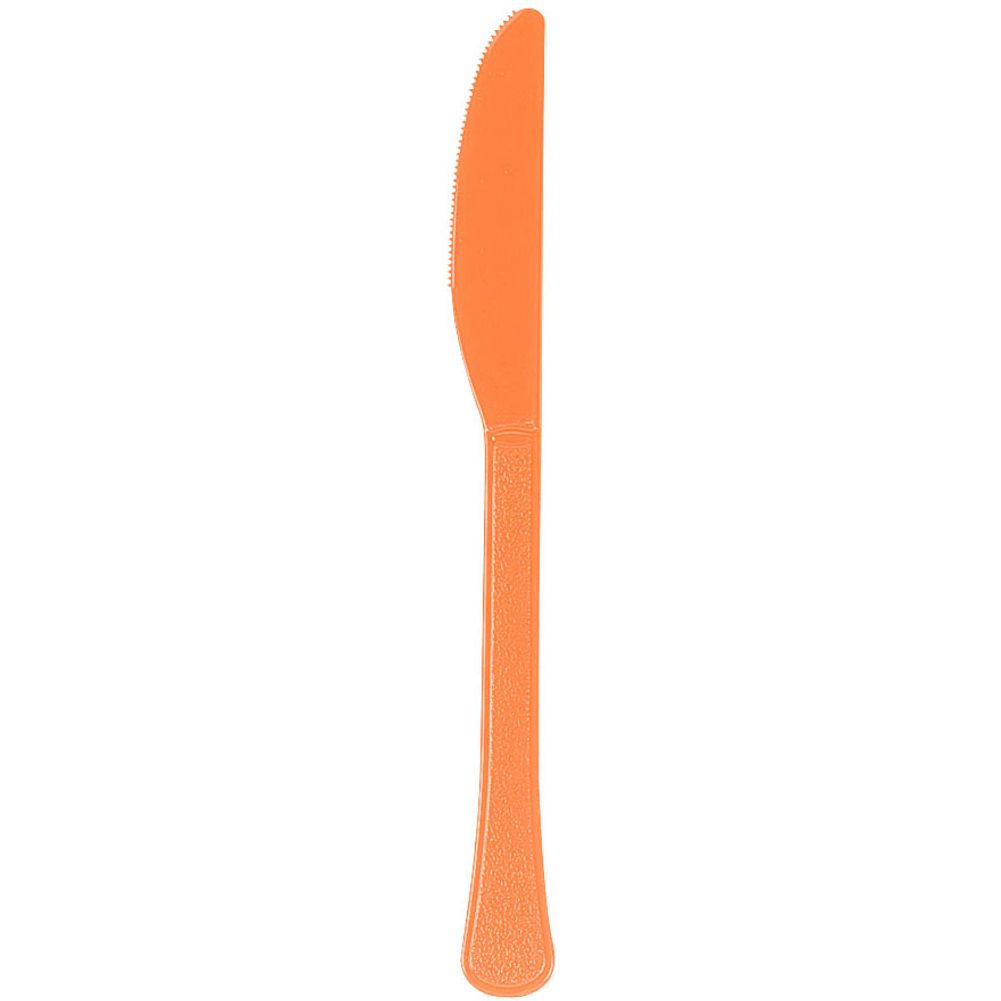 Orange Peel Big Party Pack Box Mid Weight Plastic Knife 100 ct