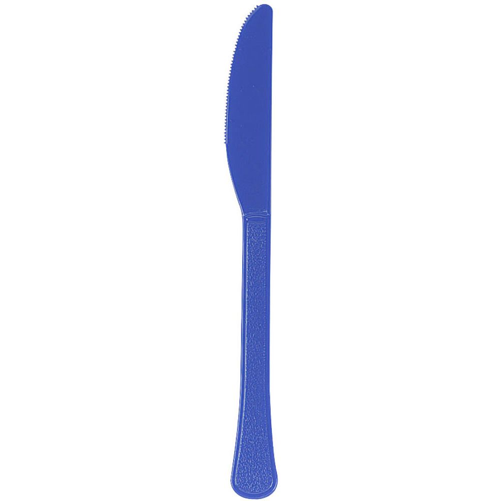 Bright Royal Blue Midweight Plastic Kniives (100ct)