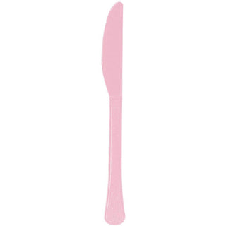 New Pink Big Party Pack Box Mid Weight Plastic Knife 100 ct