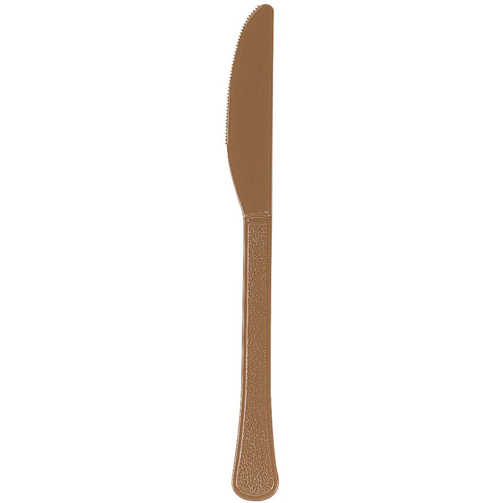 Chocolate Brown Midweight Plastic Knives (100ct)