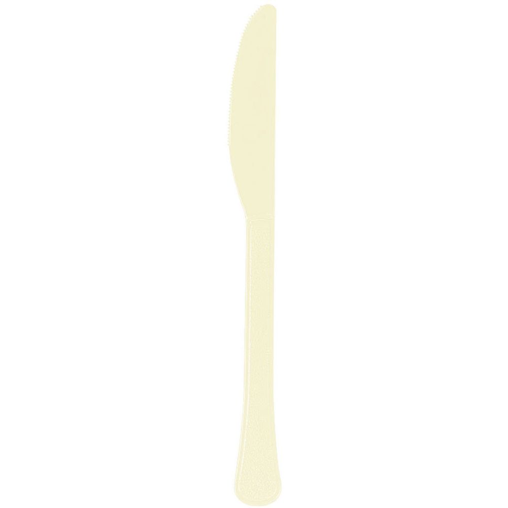 Vanilla Creme Big Party Pack Box Mid Weight Plastic Knife 100 ct