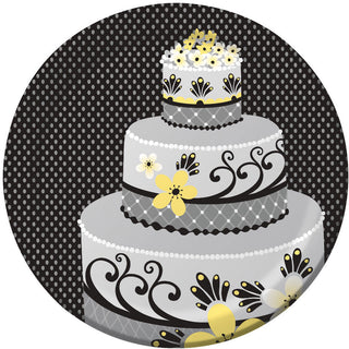 Chic Wedding Cake Banquet Plates (8ct)
