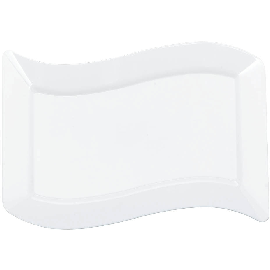 5.5" x 7.5" White Wavy Plate