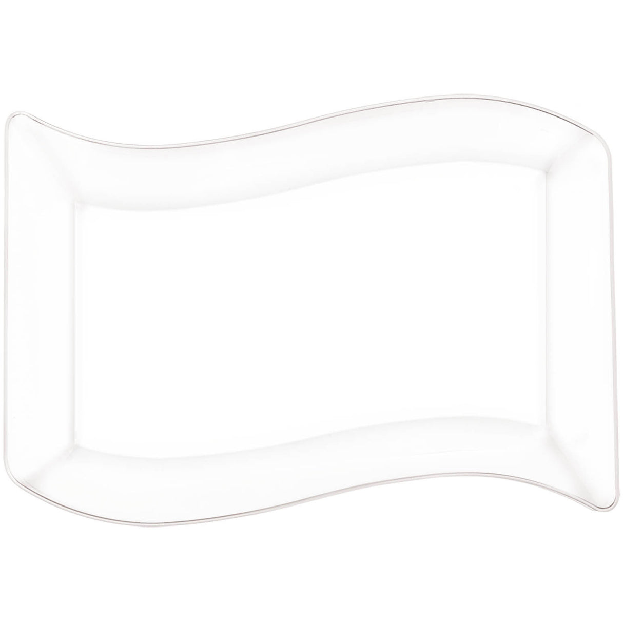 Clear Rectangle Wavy Platter