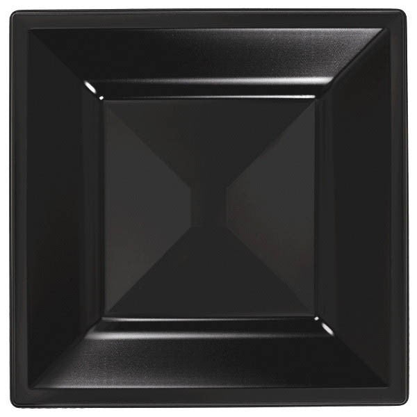 Black Square Plastic Banquet Plates (10 ct)