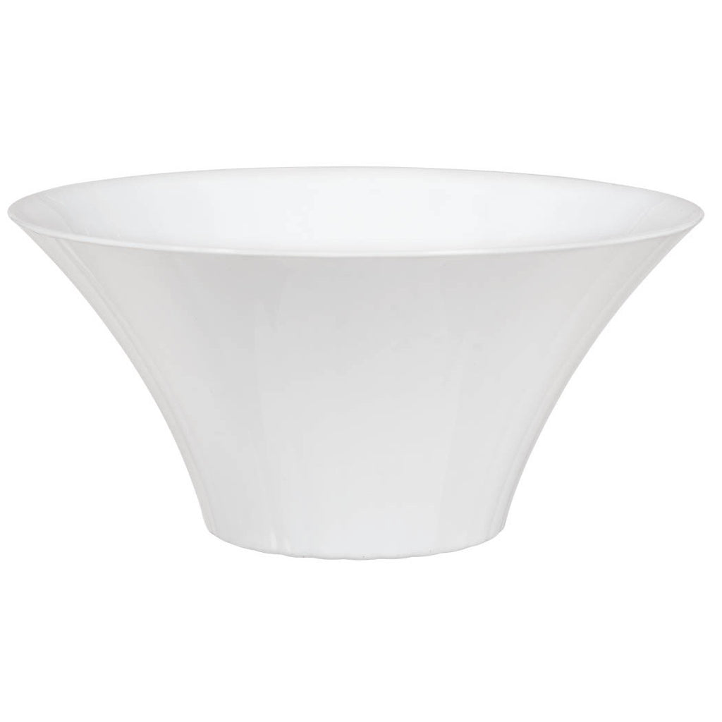 White Large Flared Plastic Bowl