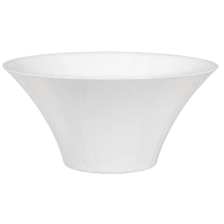 White Large Flared Plastic Bowl