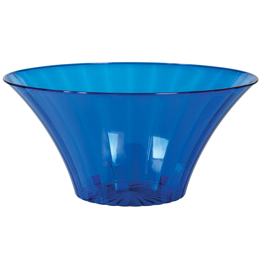Bright Royal Blue Large Flared Plastic Bowl