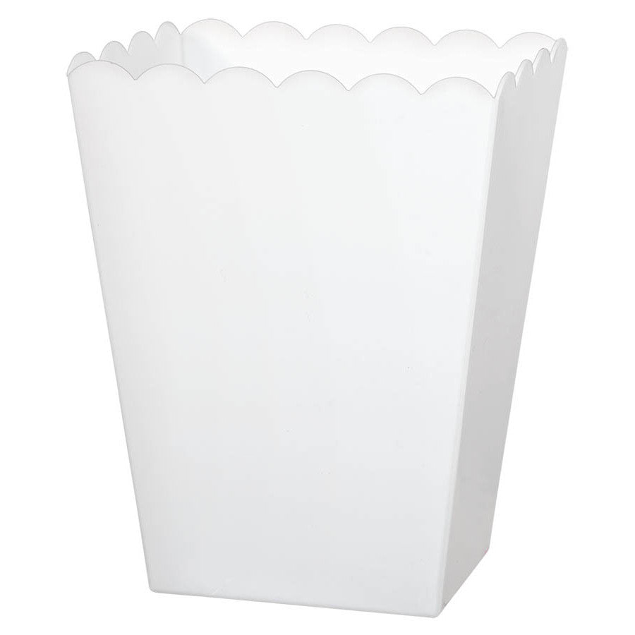 White Medium Plastic Scalloped Container