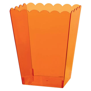 Orange Large Plastic Scalloped Container