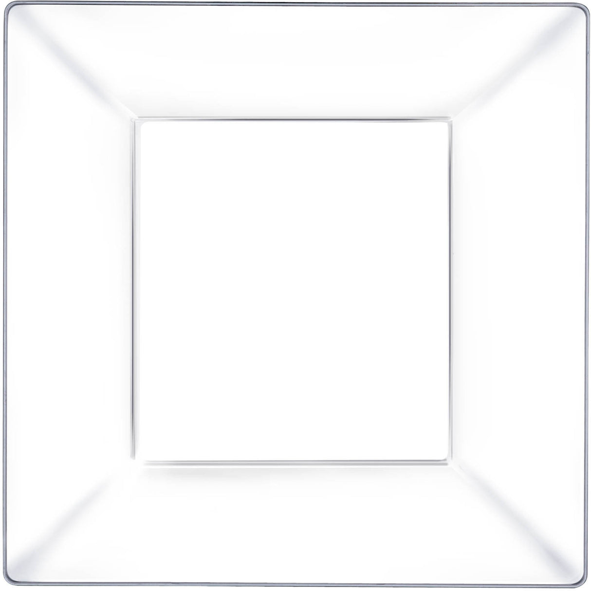 Clear Plastic Square Banquet Plates (10ct)