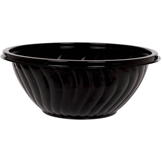 8.75qt Black Swirl Plastic Serving Bowl