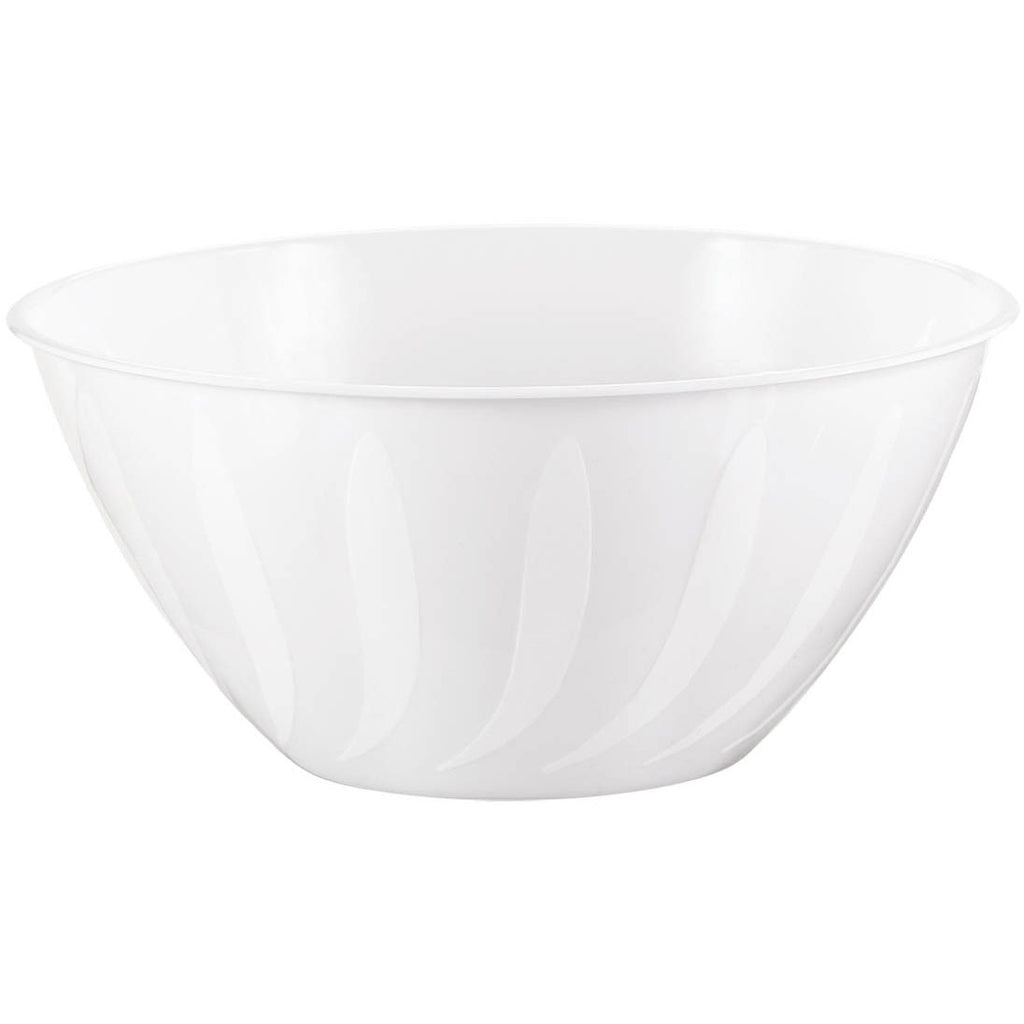 White Swirl 5qt Plastic Serving Bowl