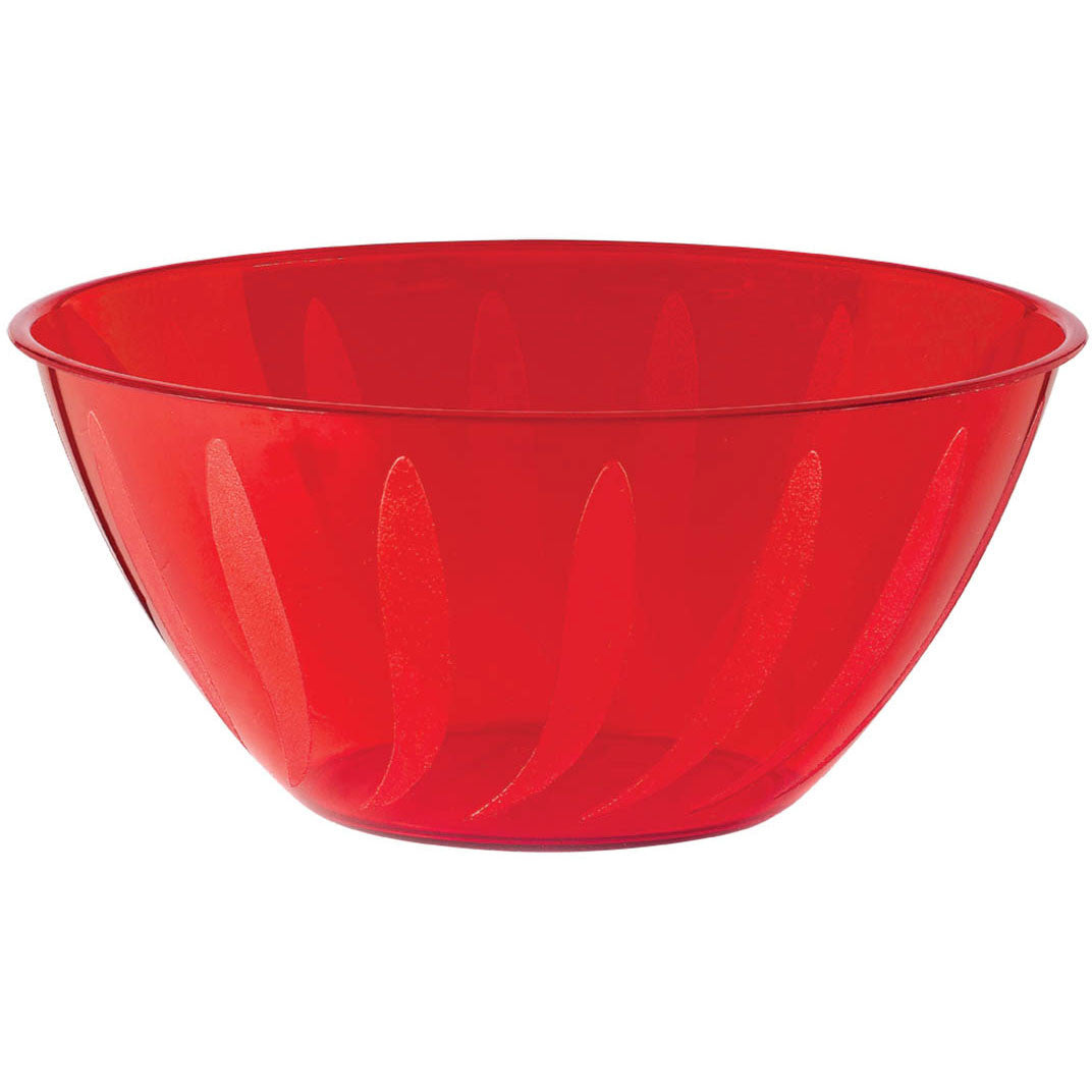 Apple Red Swirl 5qt Plastic Serving Bowl