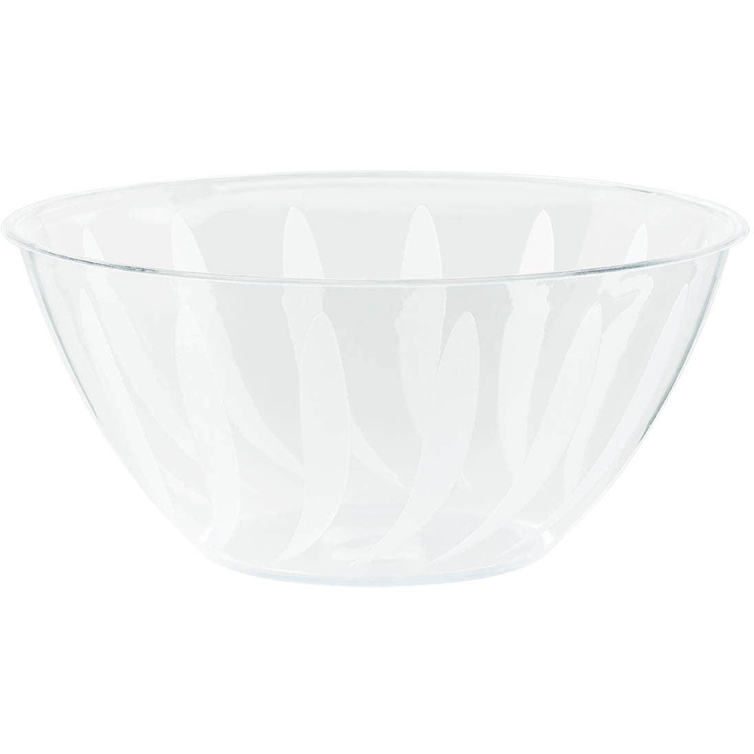 Clear Swirl 5qt Plastic Serving Bowl