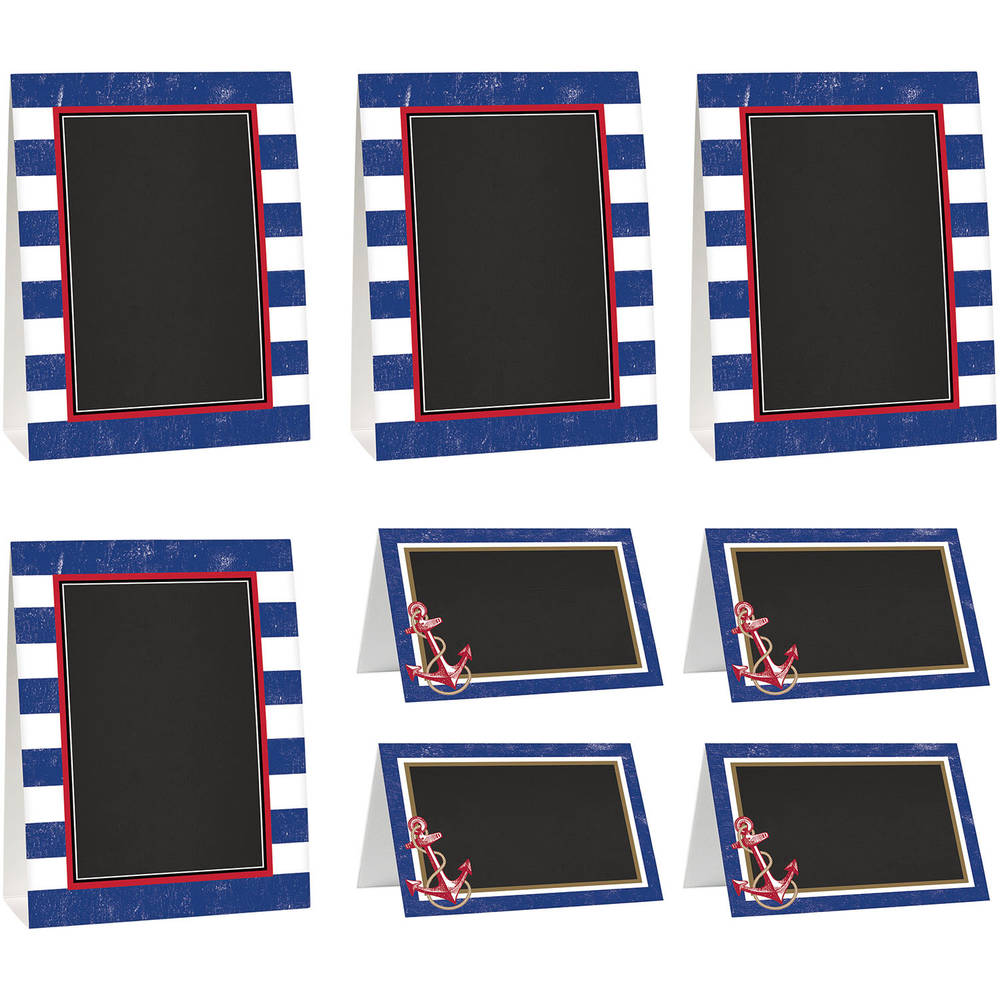 Nautical Chalkboard Tent Signs (8 ct)