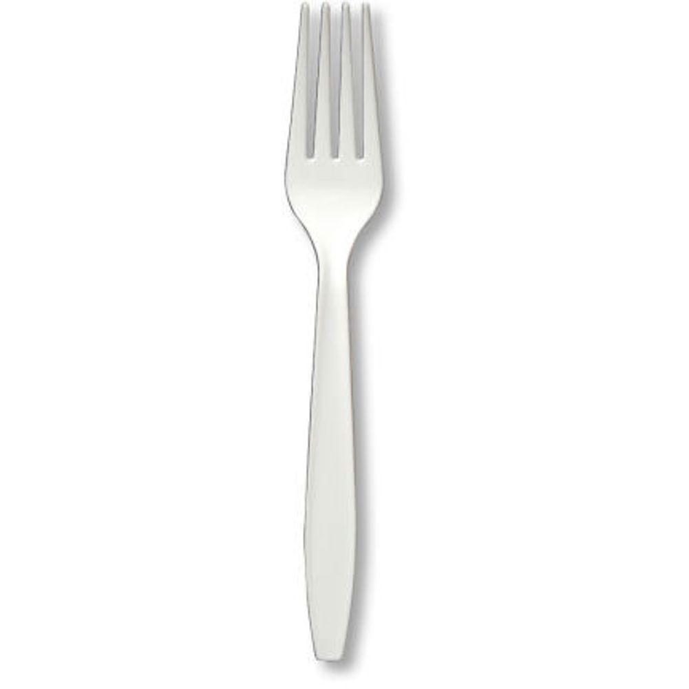 Frosty White Plastic Fork 20 ct