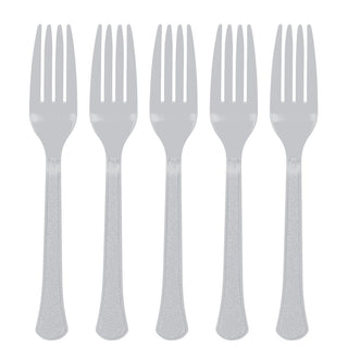 Silver Plastic Fork 20 ct