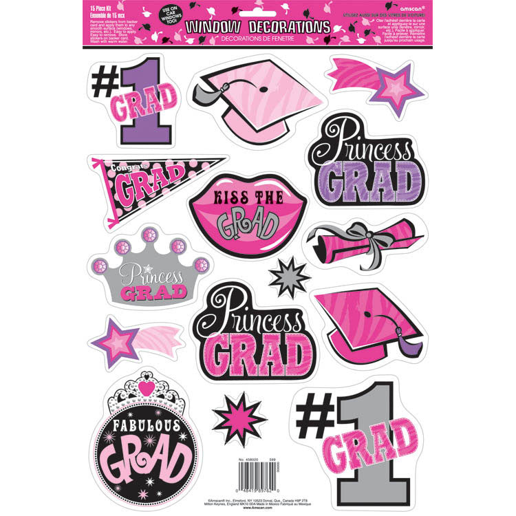 Princess Grad Window Decals