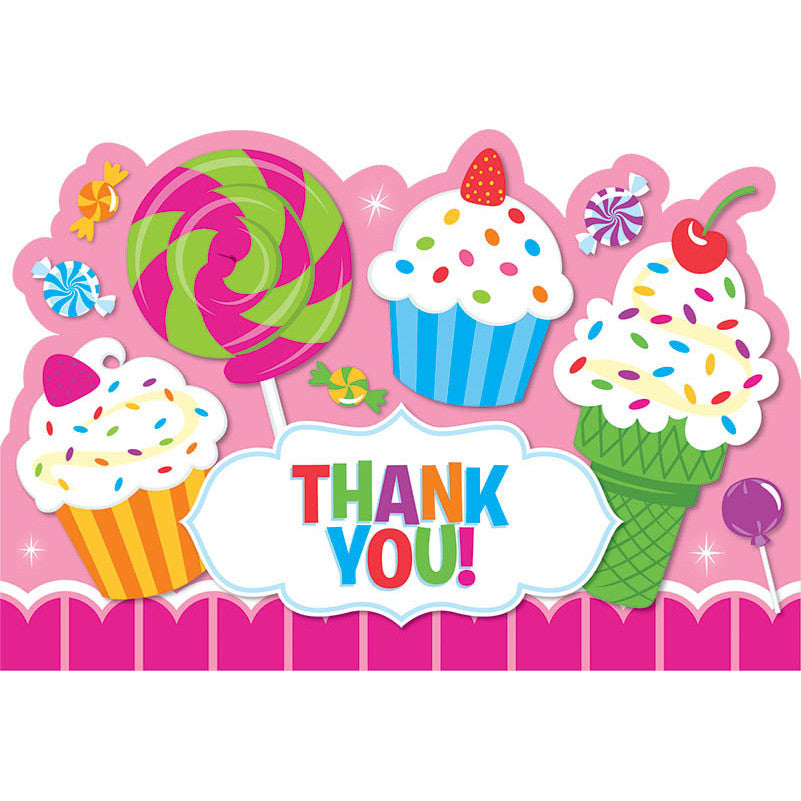 Sweet Shop Postcard Thank You Notes (8ct)