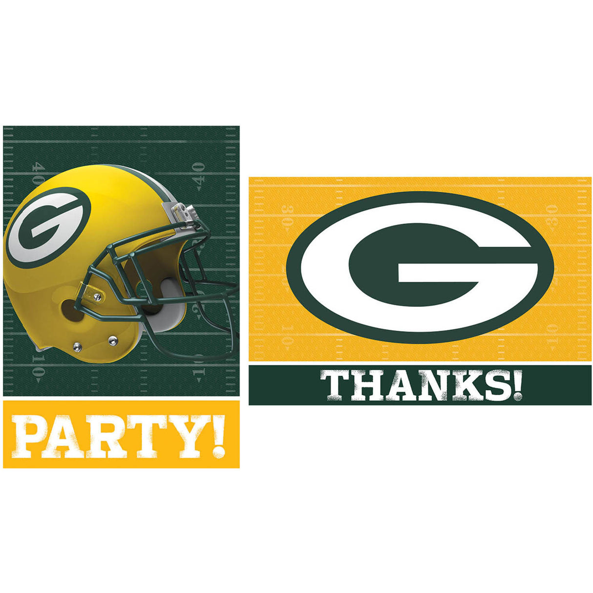 Green Bay Packers Invite and Thank You Notes
