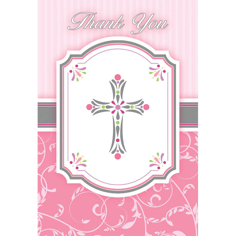 Blessing Pink Thank You Notes