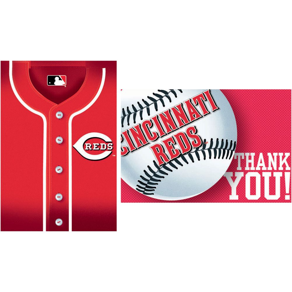 Cincinnati Reds Invites and Thank You Notes