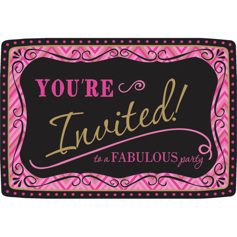 Born To Be Fabulous Postcard Invitations (20ct)