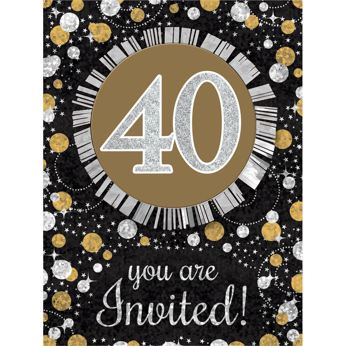 Sparkling Celebration 40 Invitations (8ct)