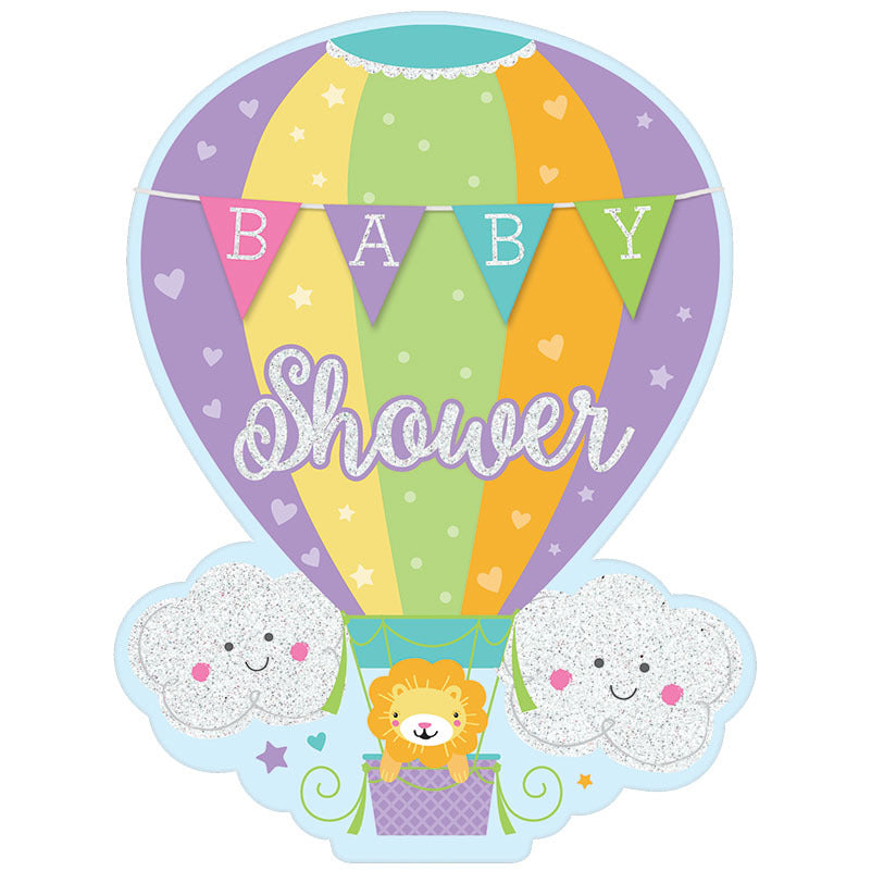 Neutral Baby Shower Jumbo Deluxe Invitations (8 ct)