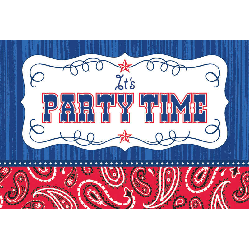 Bandana and Blue Jeans Invitations