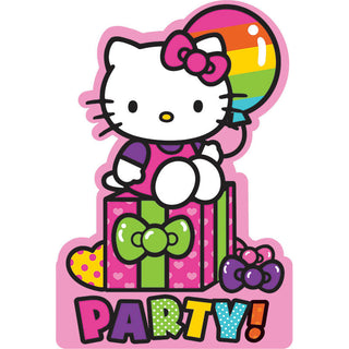 Hello Kitty Rainbow Postcard Invitations