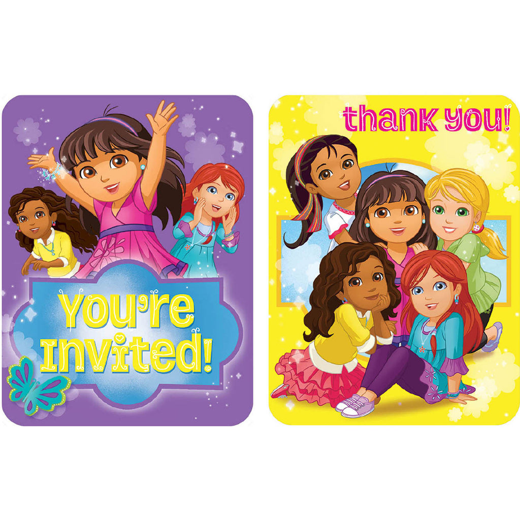 Dora and Friends Invitations and Thank You Notes