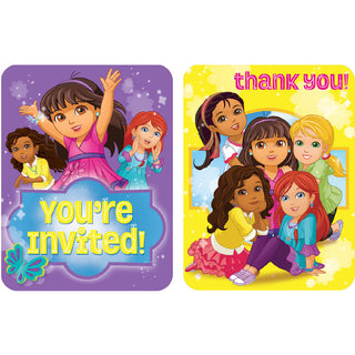 Dora and Friends Invitations and Thank You Notes
