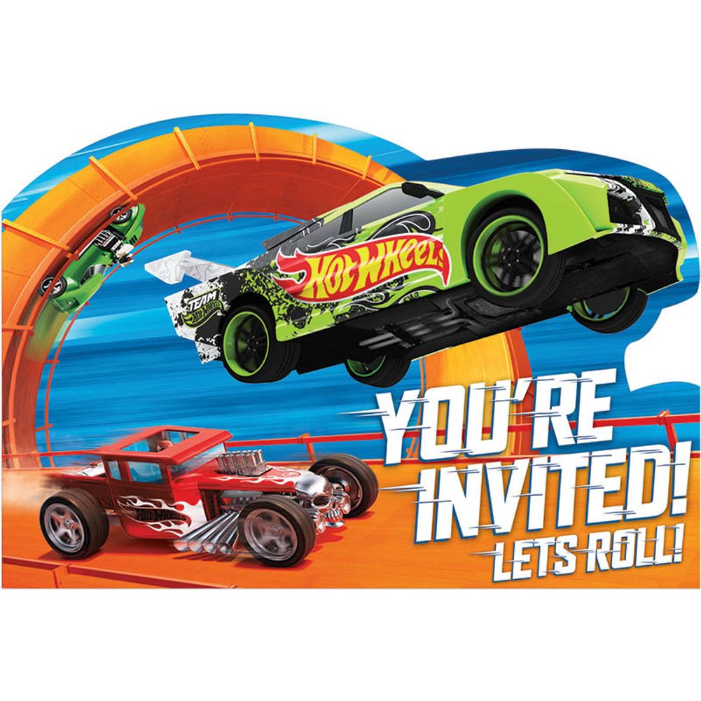 Hot Wheels Wild Racer Postcard Invites (8ct)