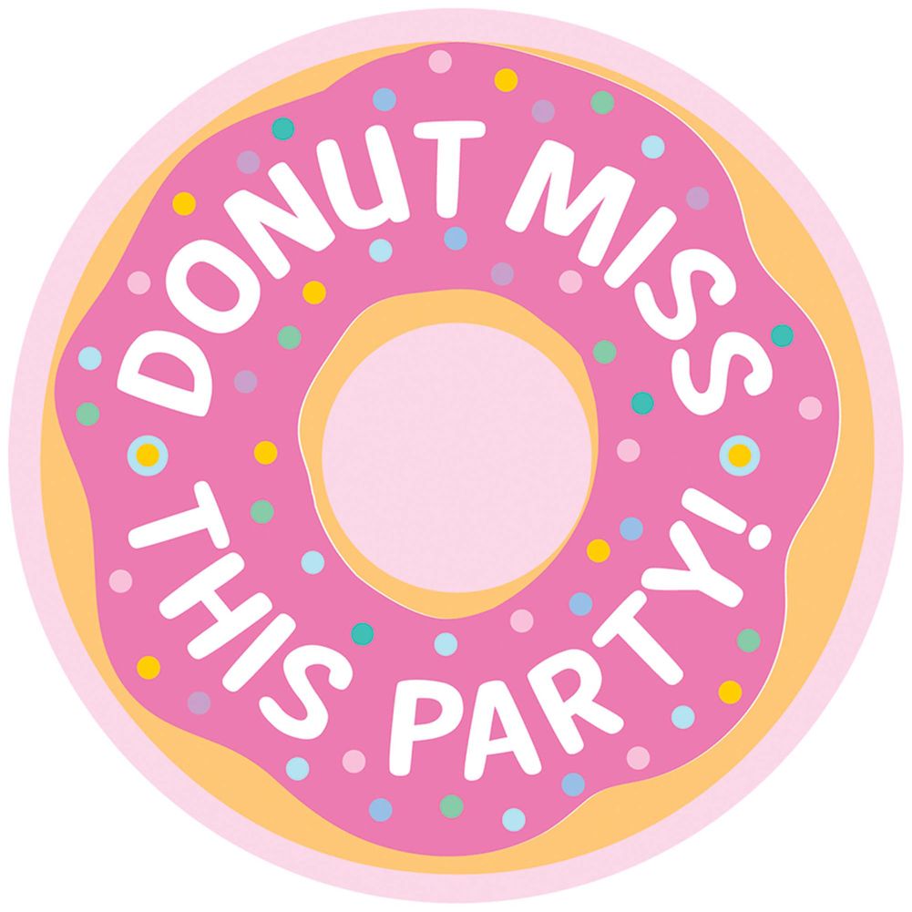 Donut Miss This Party Postcard Invitations (8 ct)