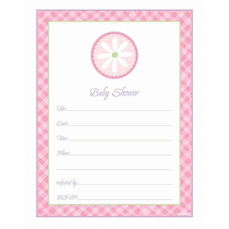 Baby Shower Pink Invitations