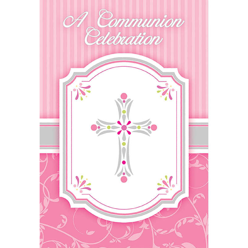 Pink Blessing Invitations