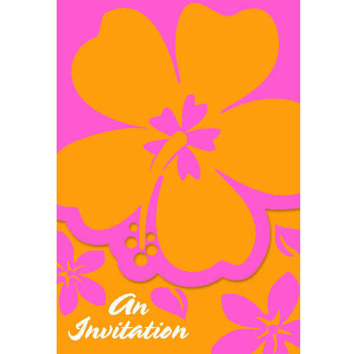 Hibiscus Pink Invitations
