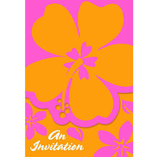Hibiscus Pink Invitations