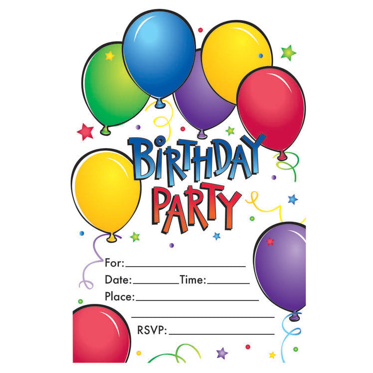 Balloon Fun Invites and Thank You Notes (50ct)