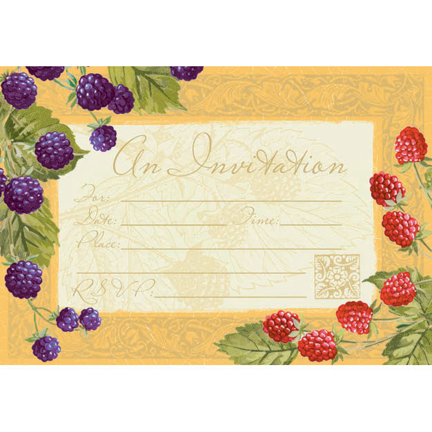 Botanical Berries Postcard Invites (8ct)