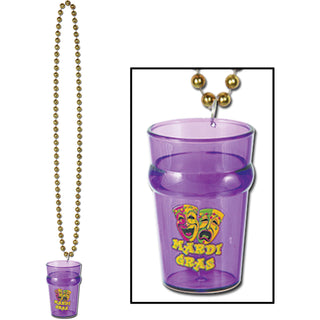 Beads w/Mardi Gras Glass